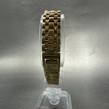 Seiko Tank Watch Women 18mm Champagne Dial Gold Tone Rectangle V401-5129 NewBatt7