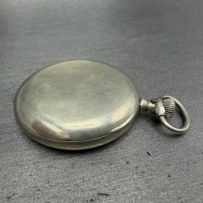 Elgin Pocket Watch 41.5mm White Dial Silver Tone Grade 94 Round Manual Wind PART10