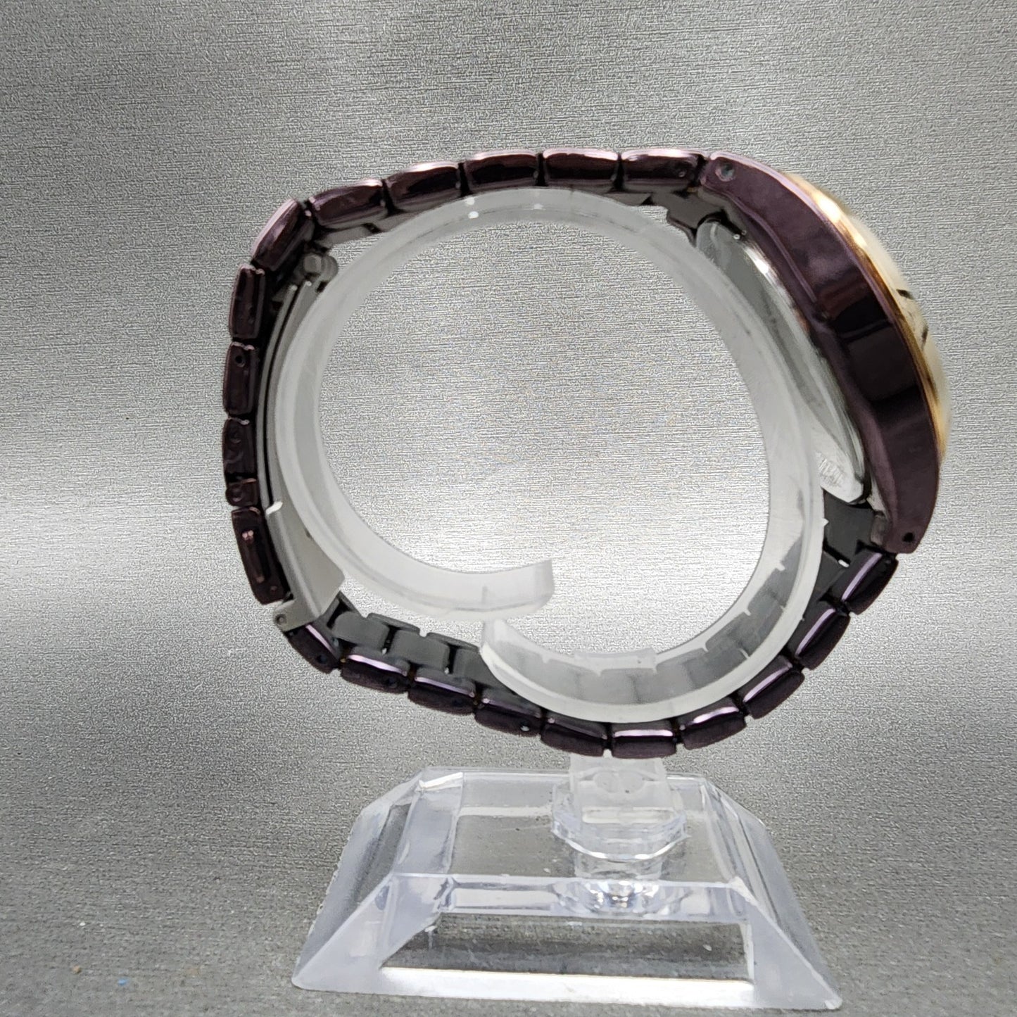 Fossil Modern Courier Watch Women 36mm Brown Dial Purple Tone Chrono New Battery8