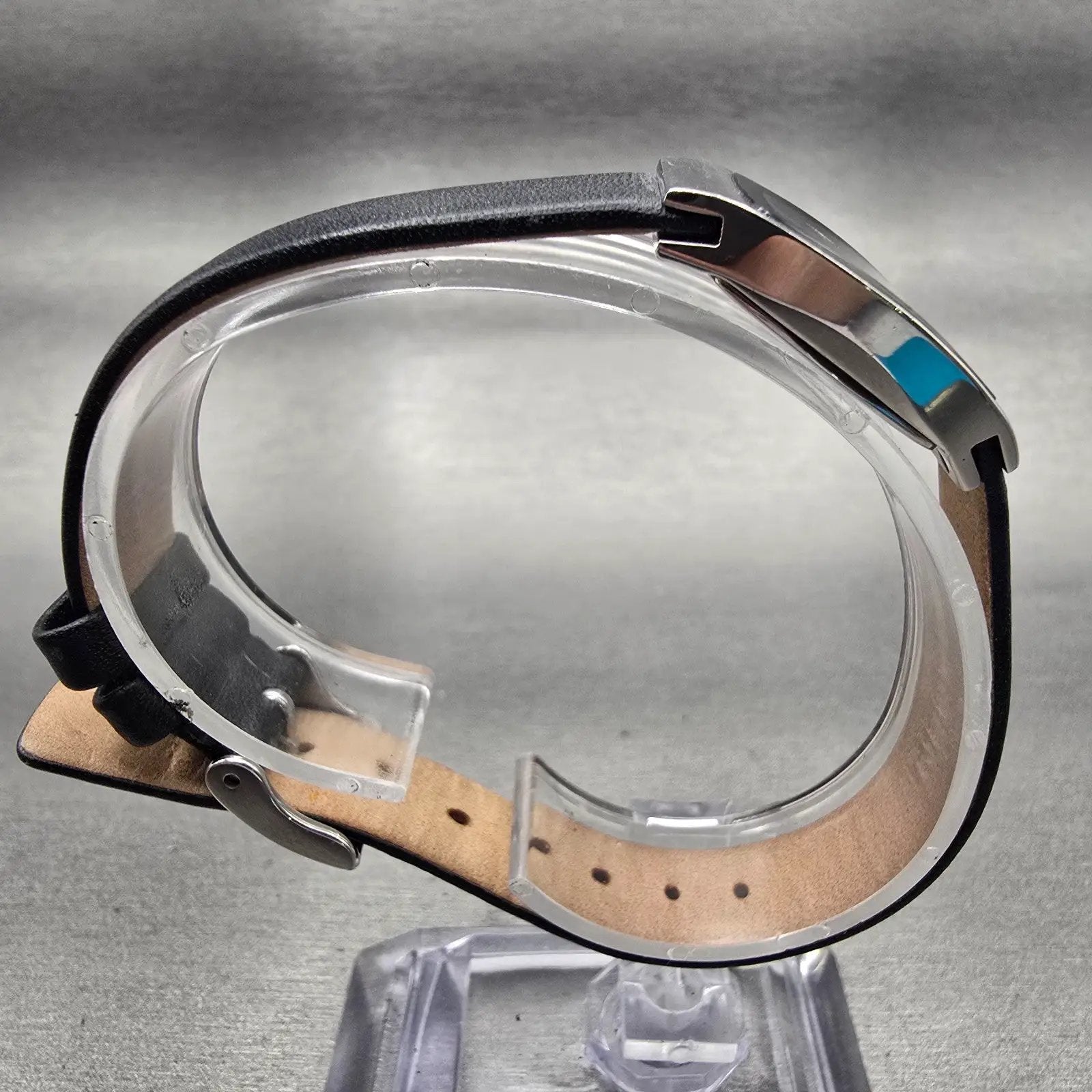 Skagen Denmark Watch Women 16mm Black Dial Silver Tone Rectangle 271SSLB New Bat8