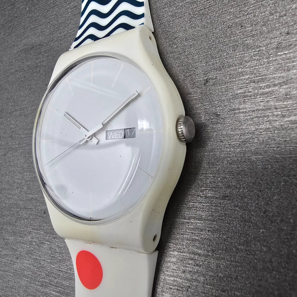 Swatch Perfect Ride Watch Men 41mm White Dial White Case SUOW701J New Battery4