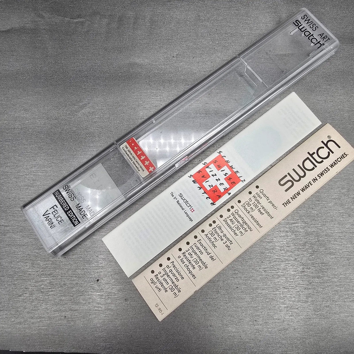 Swatch 360 Rouge Sur Blackout Watch Men 34mm Black Dial GZ119 New Battery NOS18