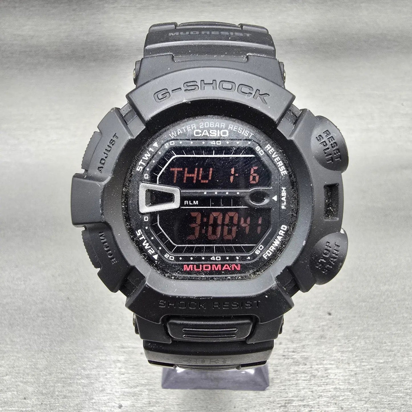 Casio G-Shock Mudman G-9000MS Watch Men 45mm Black Chronograph Alarm New Battery0