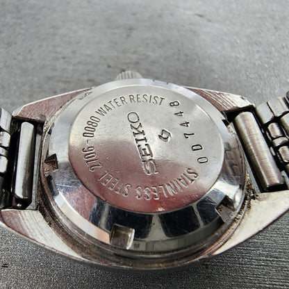 Seiko Automatic Watch Women 24mm Silver Dial Silver Tone Daydate 2706-0080 Runs