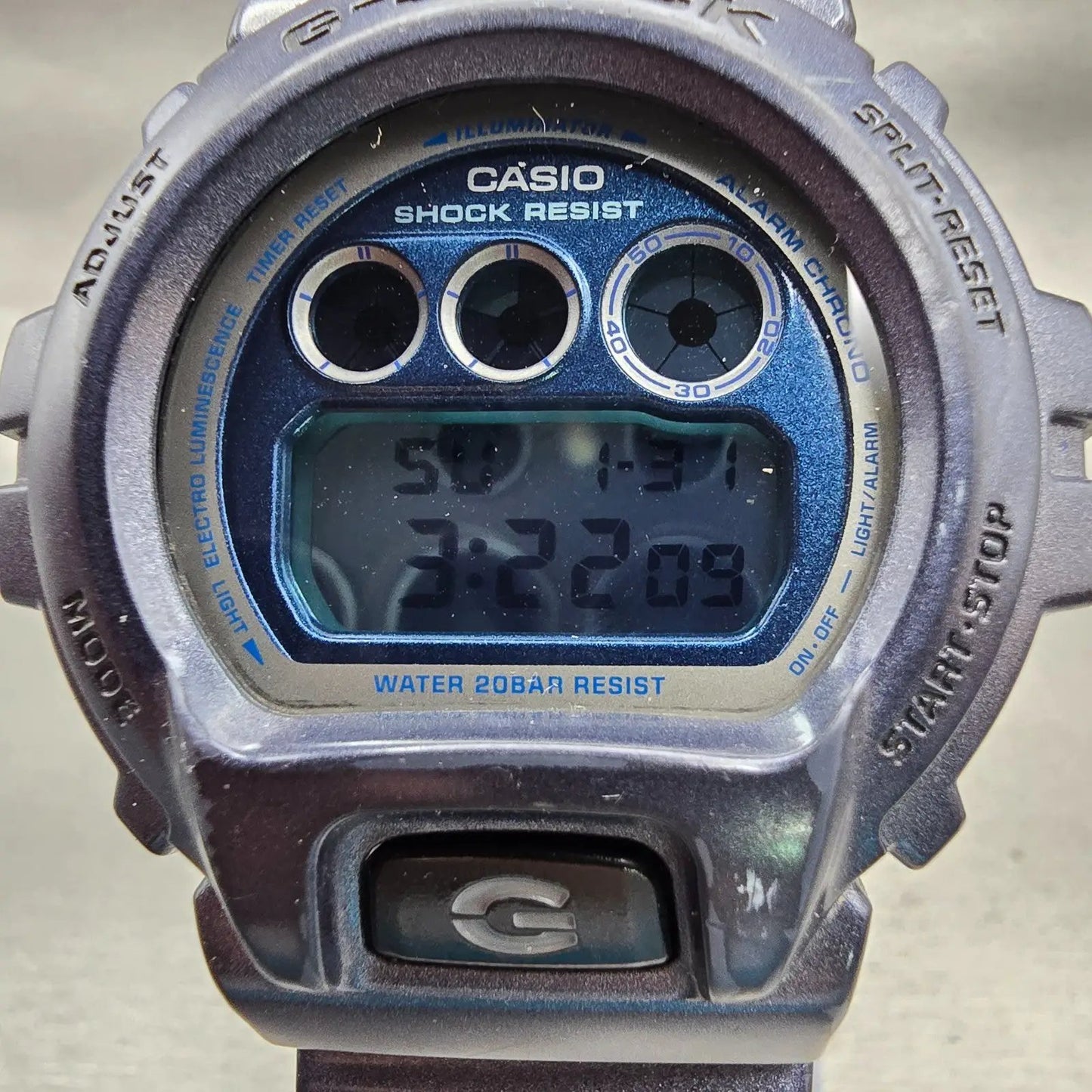 Casio G-Shock DW-6900MF Watch Men 50mm Blue Chronograph Alarm New Battery1
