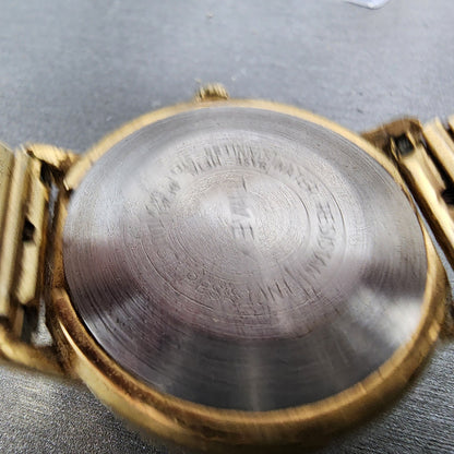 Timex Marlin Watch Men 35mm Cream Dial Gold Tone Daydate Manual Wind Runs VTG9