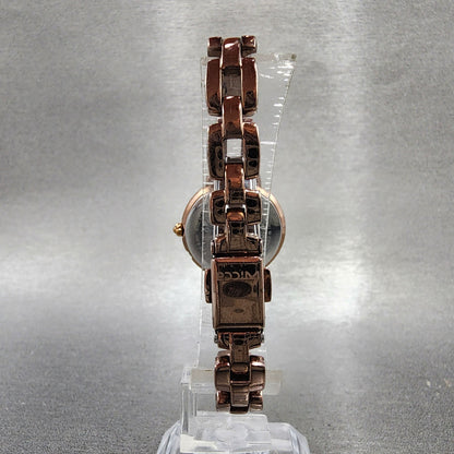 Citizen Wicca Watch Women 25mm White Dial Rose Gold Tone Date Round Atomic Runs8