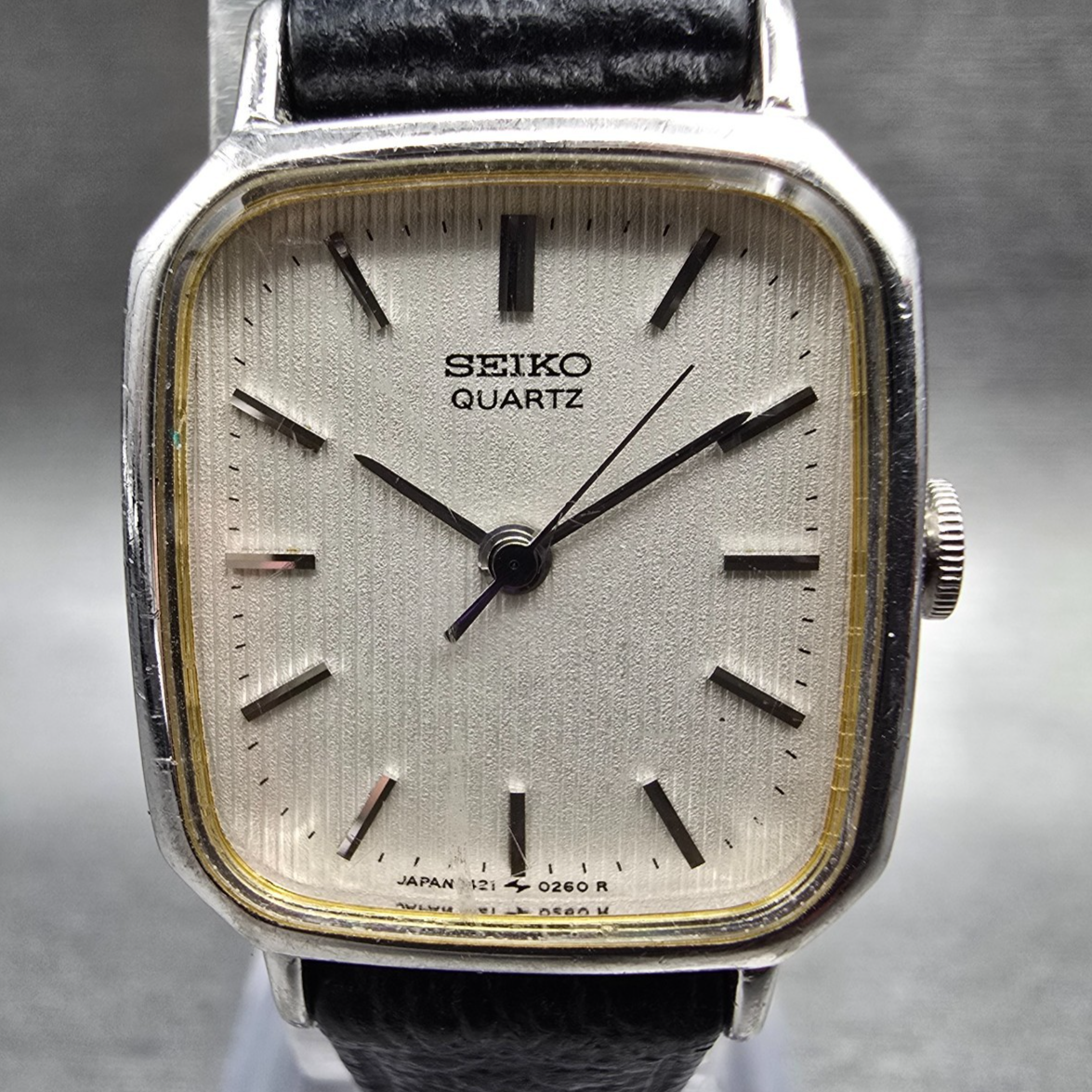 Seiko Watch Women 19mm White Dial Silver Tone Rectangle 1421-5130 New Battery1