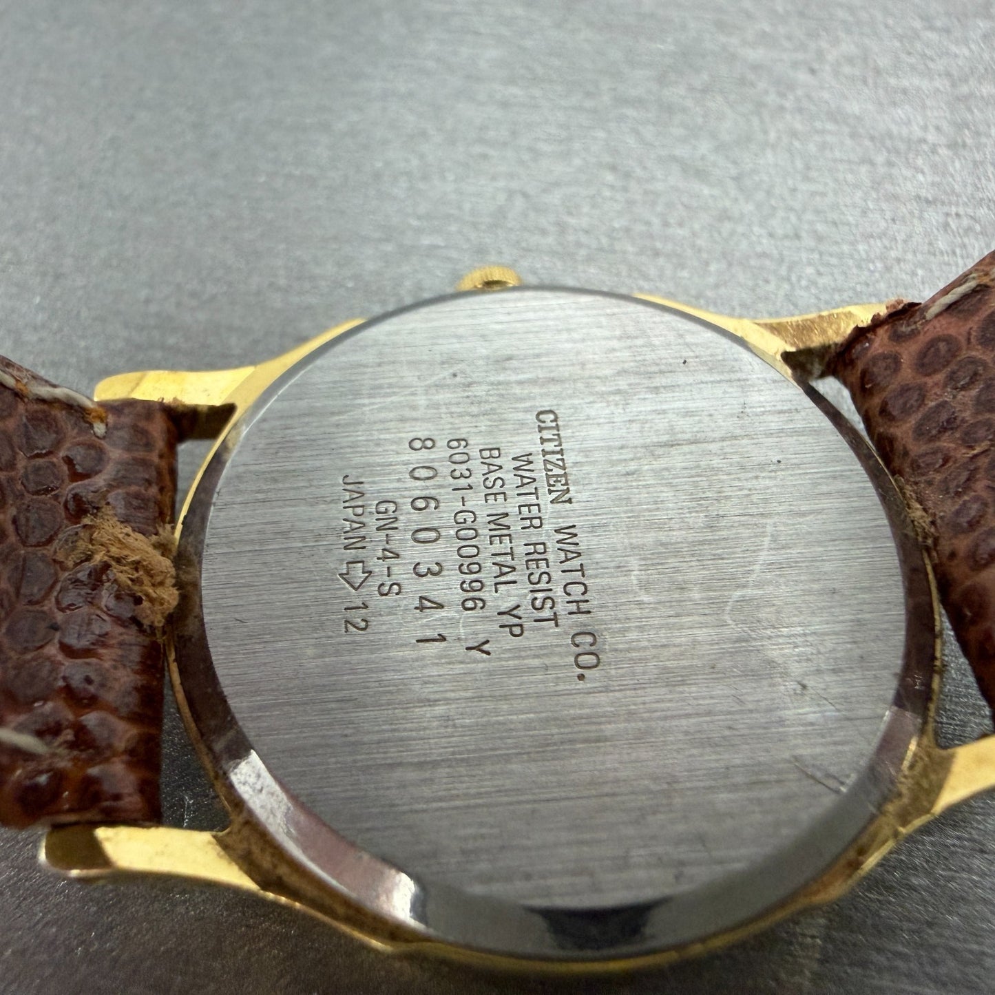 Citizen Watch Unisex 31mm Gold Dial Gold Tone Round 6031-G00 996 New battery10