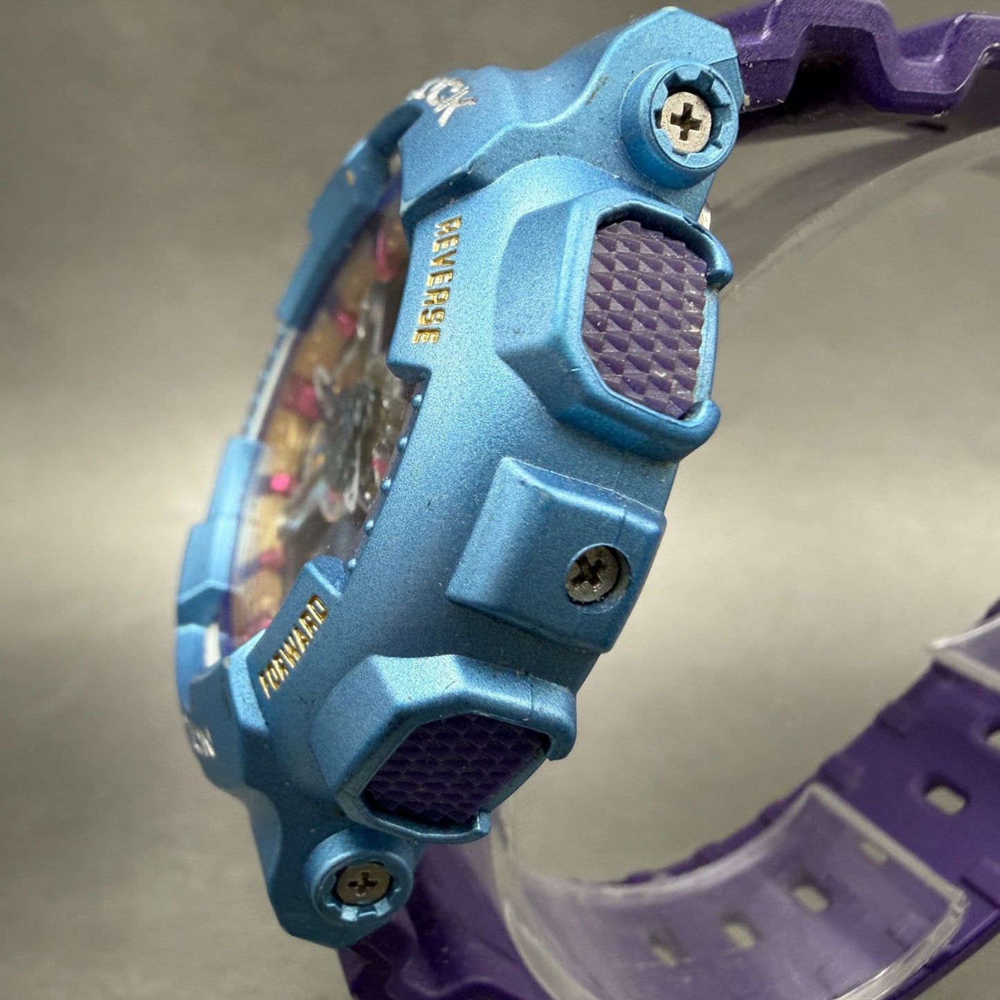 Casio G-Shock GMA-S110HC Watch Men 46mm Blue & Purple Analog Digital NewBattery2
