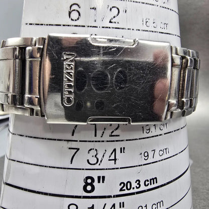 Citizen Eco-Drive Chronograph Watch Men 42mm Black Dial Steel Perpetual Calendar10