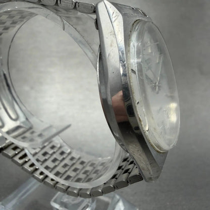 Citizen Seven Watch Men 35mm Silver Dial Silver Tone date 2110-942191 NewBattery3