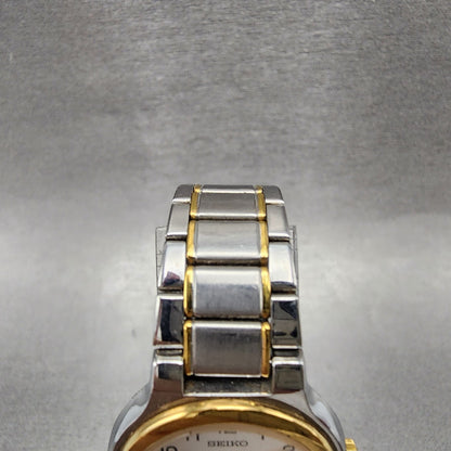 Seiko Spirit Watch Women 25mm Silver Dial Two Tone Round 7N016A80 New Battery4