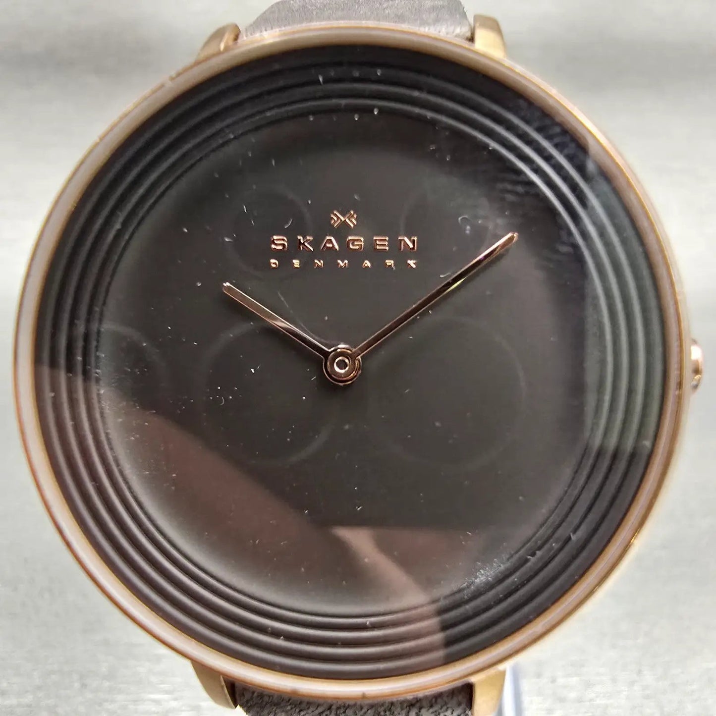 Skagen Ditte Watch Women 36mm Gray Dial Gold Tone Round SKW2216 New Battery1
