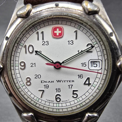 Wenger SAK Designs Watch Men 36mm White Dial Silver Tone Date Round PARTS2