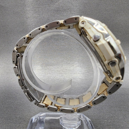 Casio BabyG Watch Women 38mm White Dial Silver Tone Analog Digital Solar8