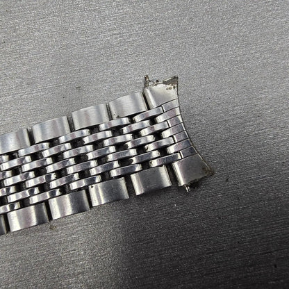 Seiko Beads Of Rice Bracelet 19mm Stainless Steel Silver Tone Tri Folding ClaspK7
