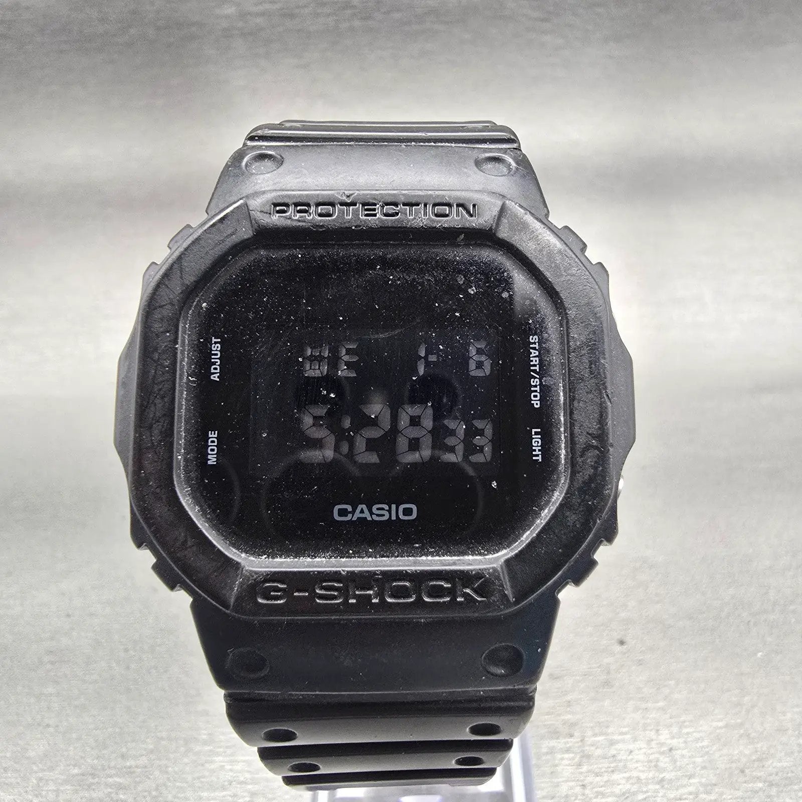 Casio G-Shock DW-5600BB Watch Men 43mm Black Alarm Chronograph New Battery0