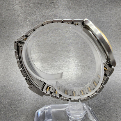 Seiko Landy Watch Men 34mm White Dial Two Tone 5p31-6b00 New Battery