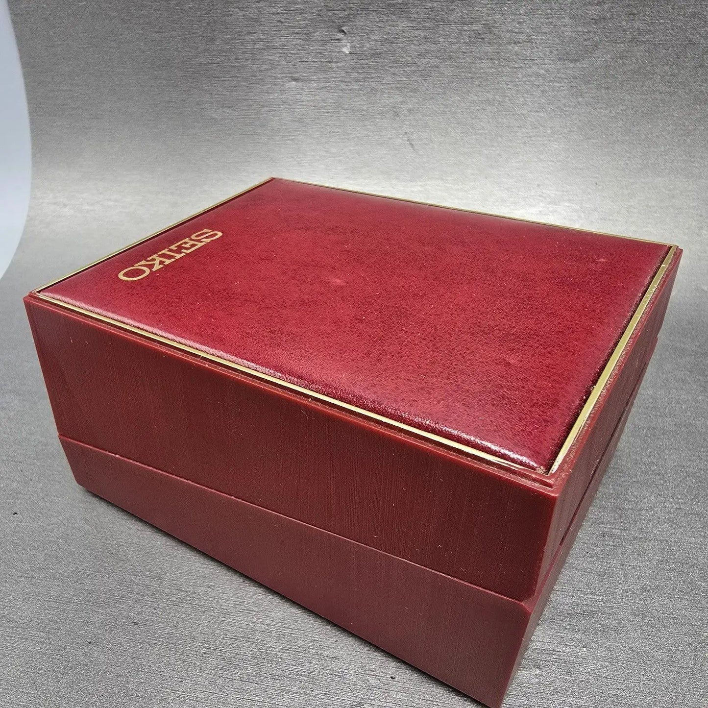 Seiko Presentation Watch Box Case Red Plastic Quartz Vintage Japan4