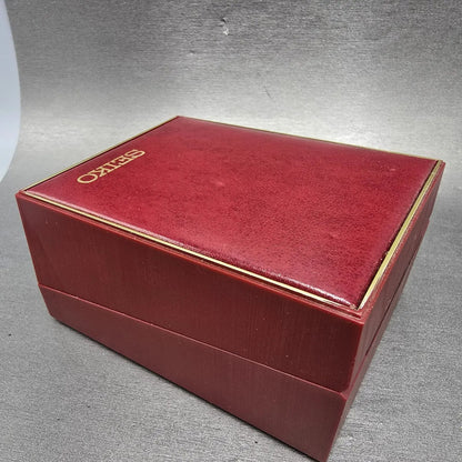 Seiko Presentation Watch Box Case Red Plastic Quartz Vintage Japan4