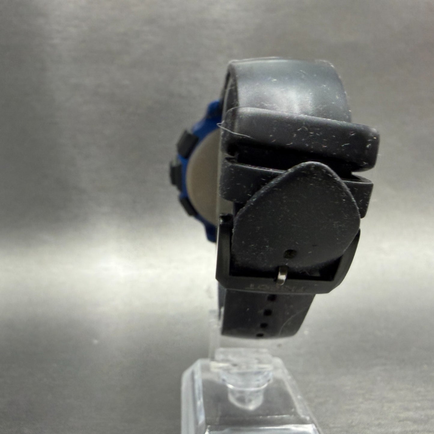 Tissot T-Touch Watch Men 47mm Black Blue Ana Digi Alarm Chrono New Battery W/Box8