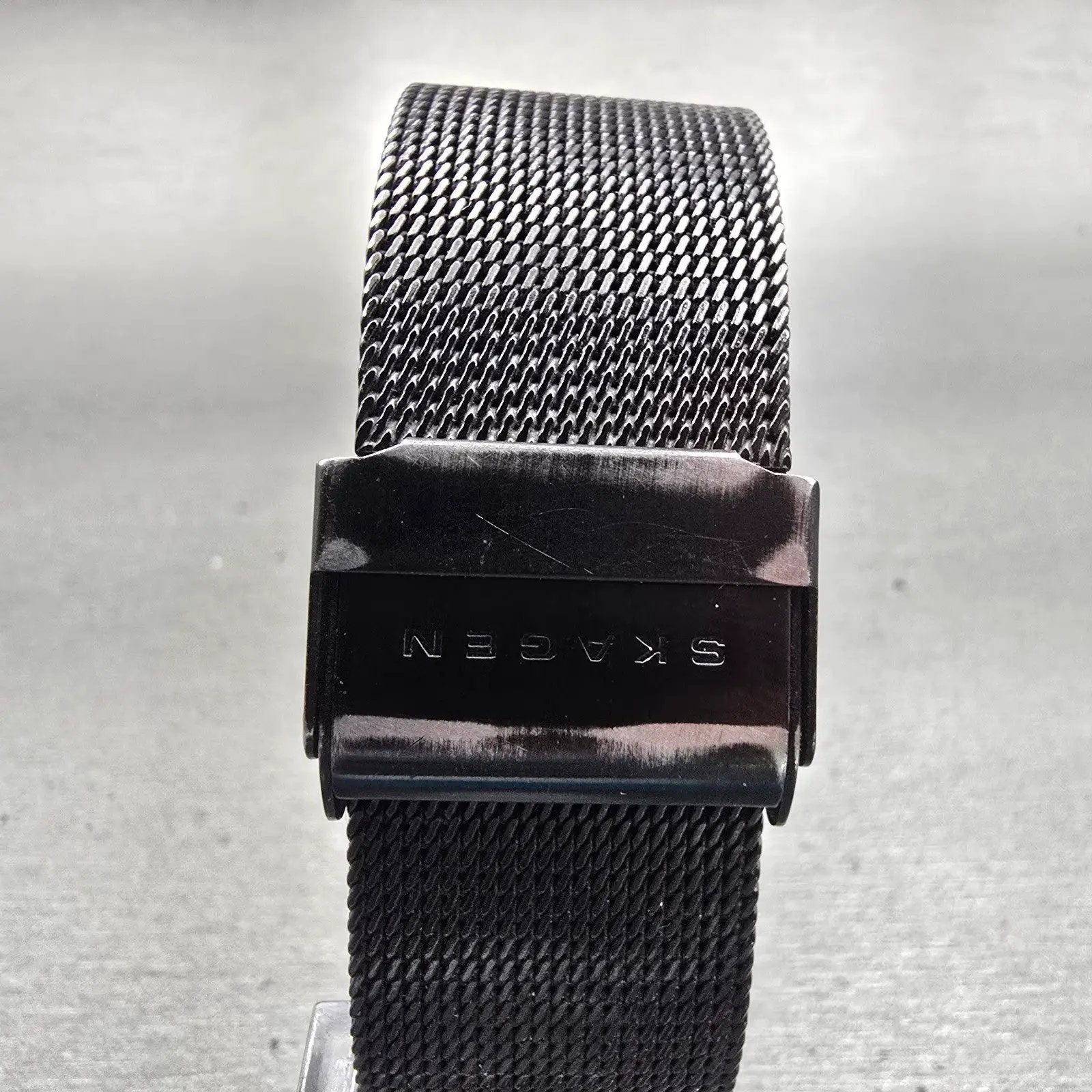 Skagen Titanium Watch Men 40mm Black Dial Black Tone Daydate 809XLTBB New Batt7
