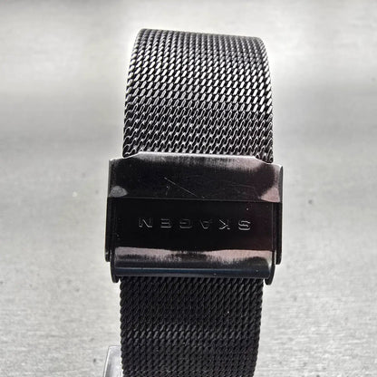 Skagen Titanium Watch Men 40mm Black Dial Black Tone Daydate 809XLTBB New Batt7