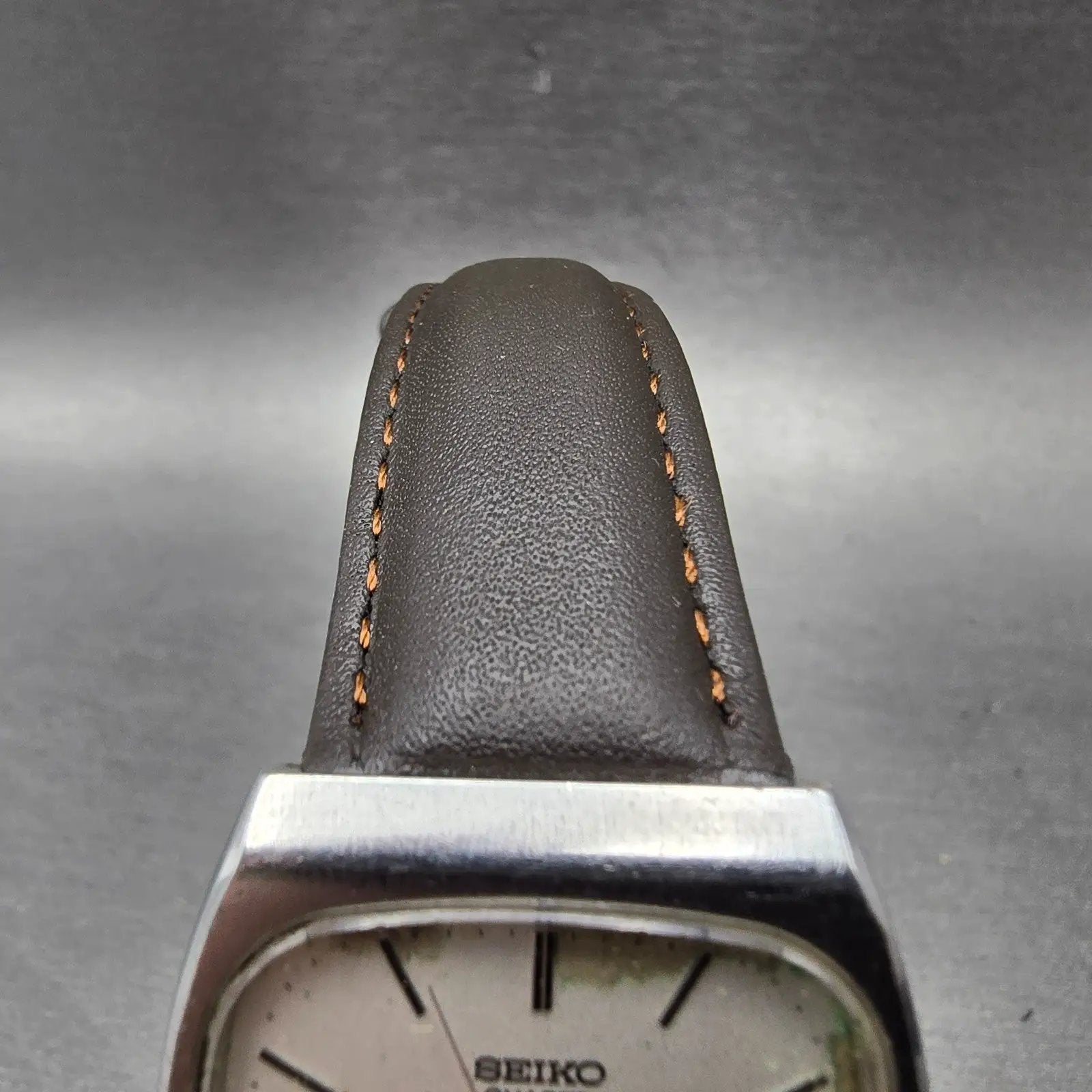 Seiko Watch Men 31mm Silver Dial Silver Tone Rectangle 6030-5220 New Battery VTG4