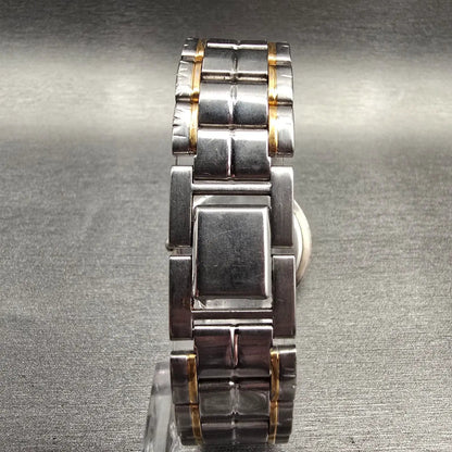 Seiko Watch Men 32mm Champagne Dial Two Tone Round V701-2B50 New Battery Vintage7