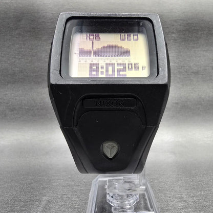 Nixon The Lodown Watch Men 41mm Black Digital Tide Alarm Chrono New Battery5
