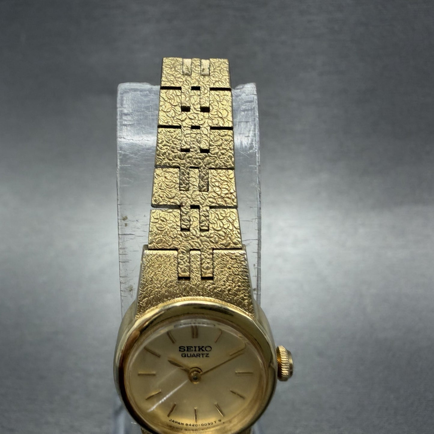 Seiko Watch Women 16mm Champagne Dial Gold Tone Round 54200039 New Battery4