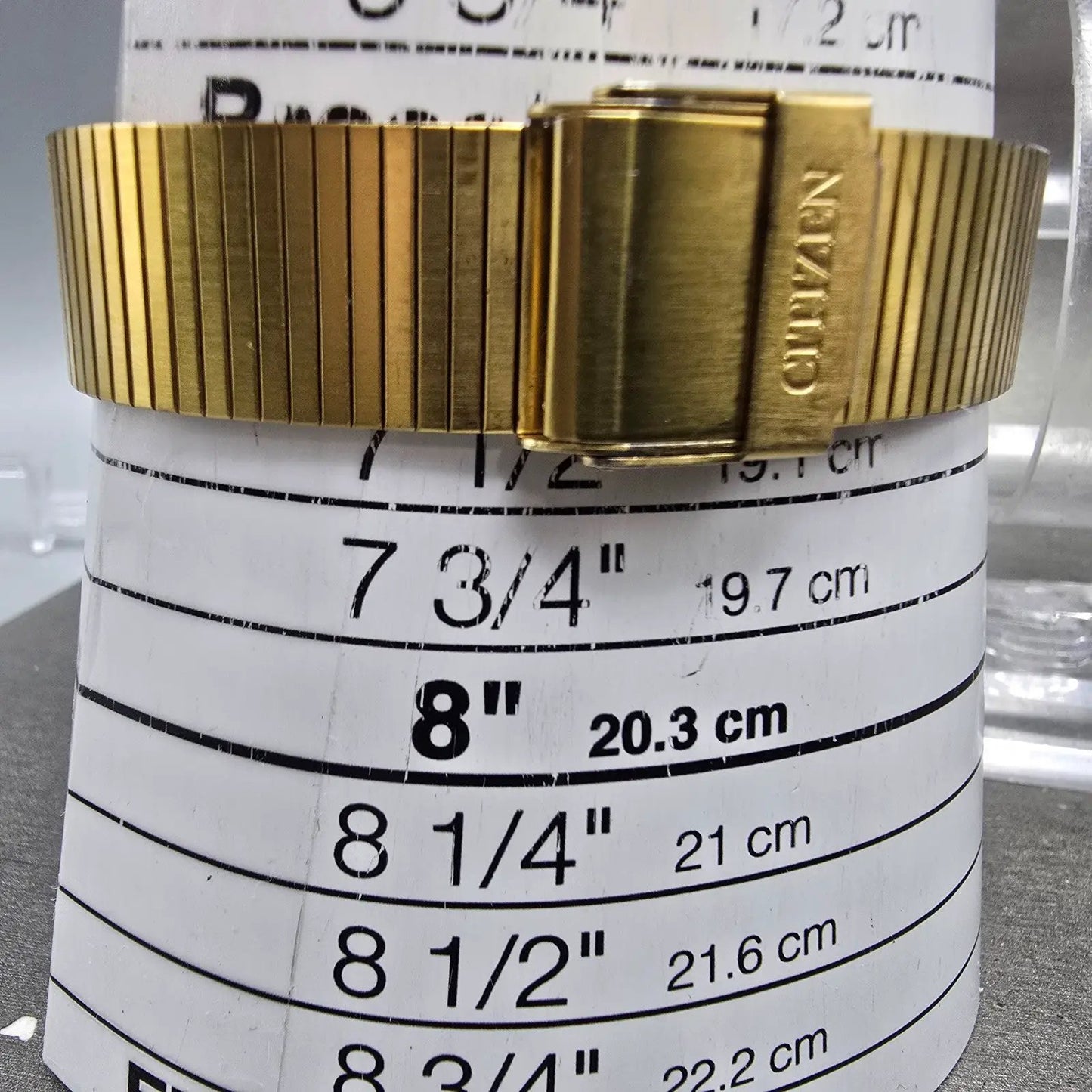 Citizen CQ Tank Watch Men 25mm Champagne Dial Gold Tone 4031-892658 New Battery10