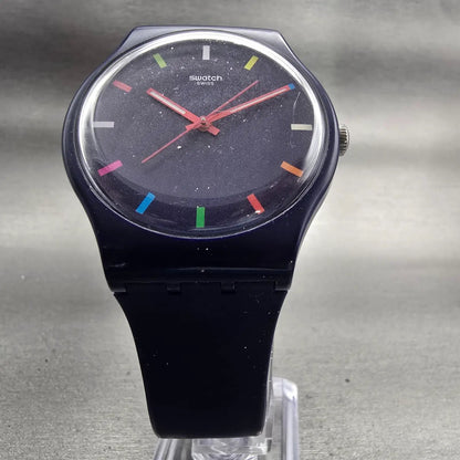 Swatch SPICE IT UP Watch Men 41mm Blue Dial Blue Tone Round SUOZ261 New Battery5