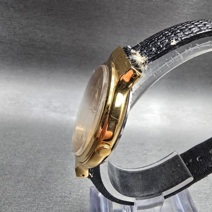 Seiko Pulsar Watch Men 31mm Gold Dial Gold Tone Round V515-7040 New Battery2