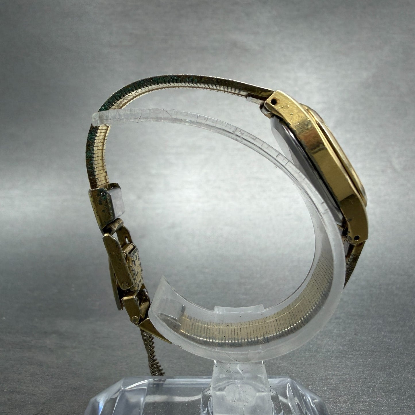Seiko Watch Women 20mm Champagne Dial Gold Tone Oval 3421-5020 New Battery8