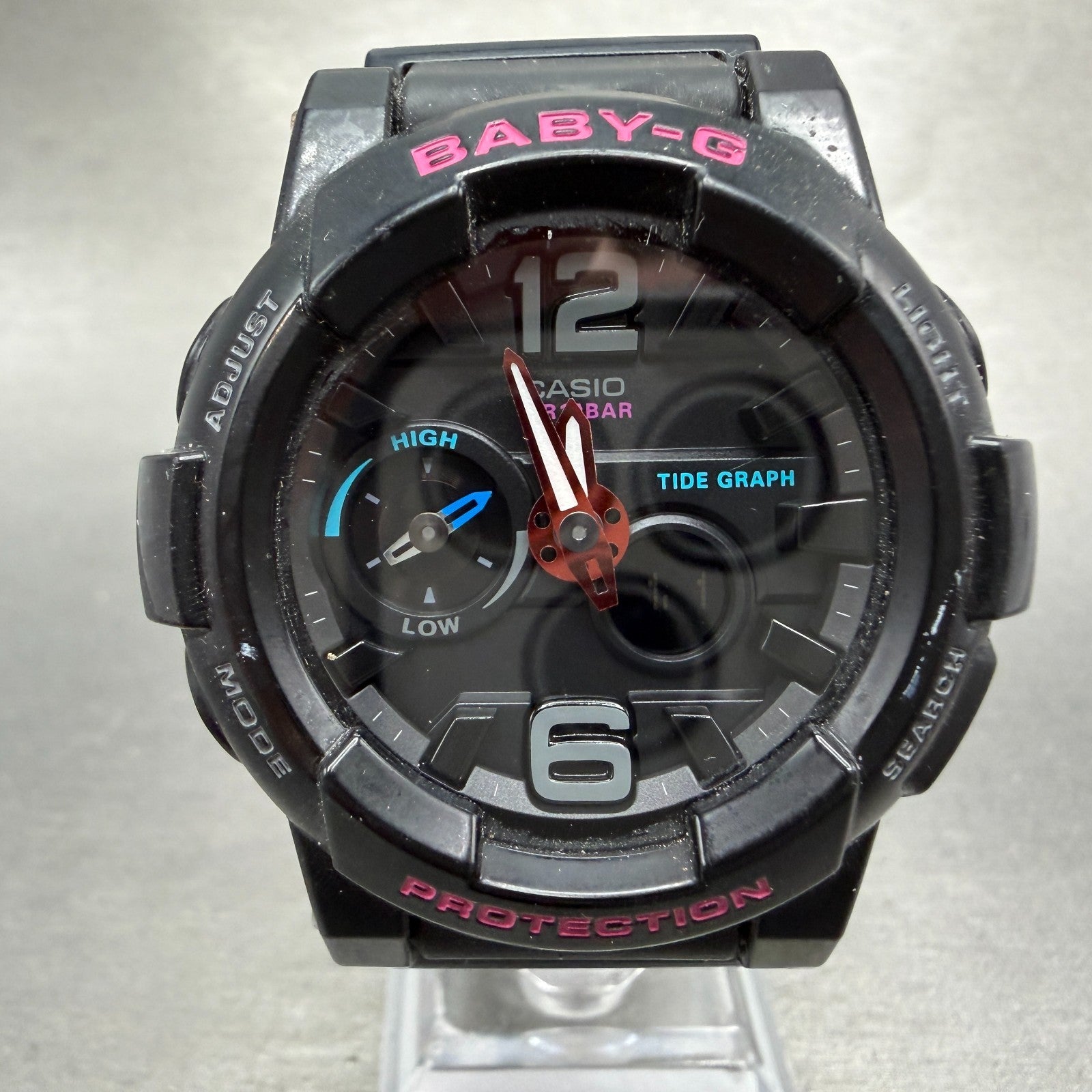 Casio Baby-G Watch Women 44mm Black BGA-180 Ana Digi Tide Graph New Battery0