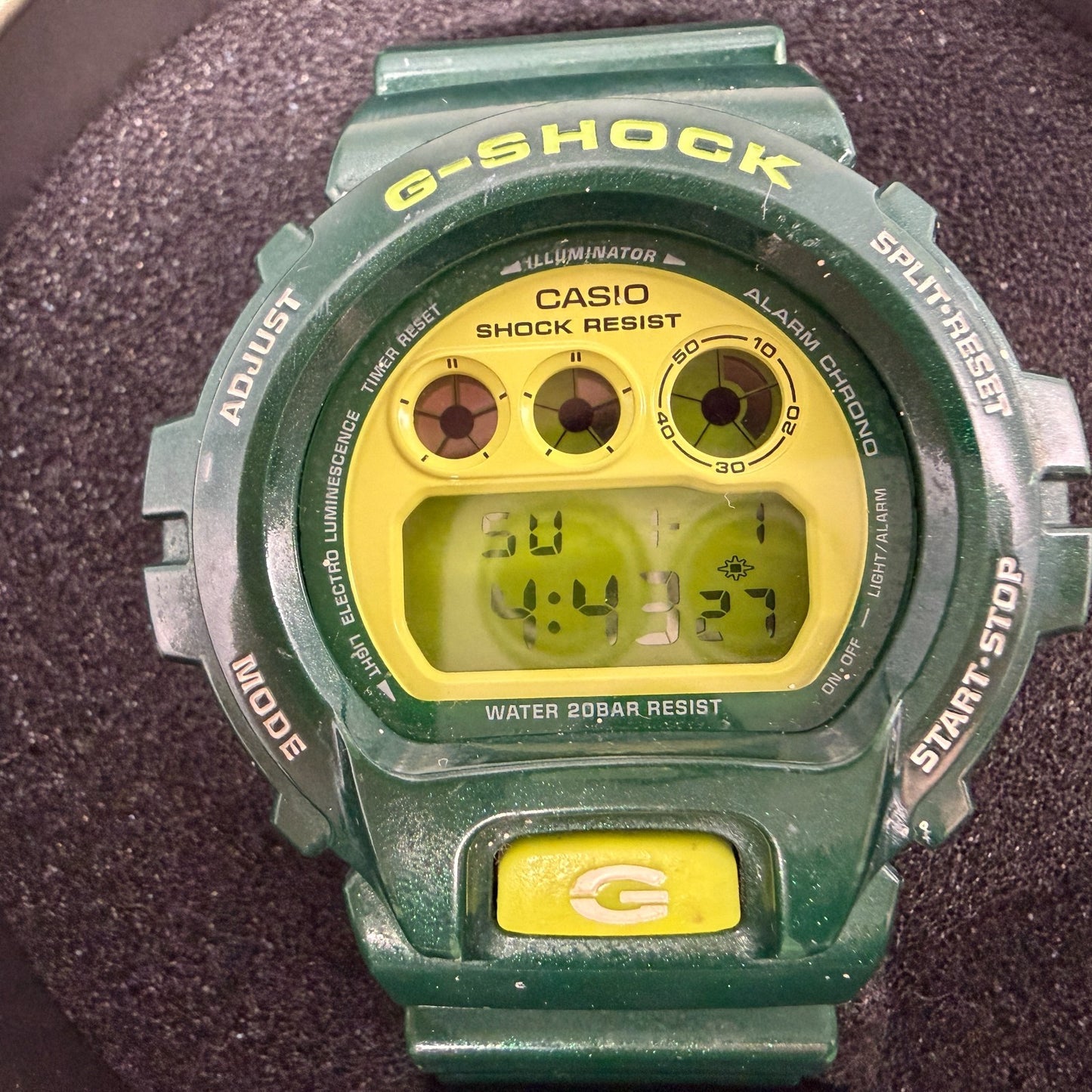 Casio G-Shock DW-6900CC Watch Men 50mm Digital LCD Green  Alarm Chrono New Batte1
