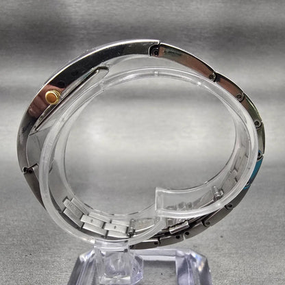 Seiko Watch Women 16mm White Dial Two Tone Asymmetrical 1F20-0AL0 New Battery6