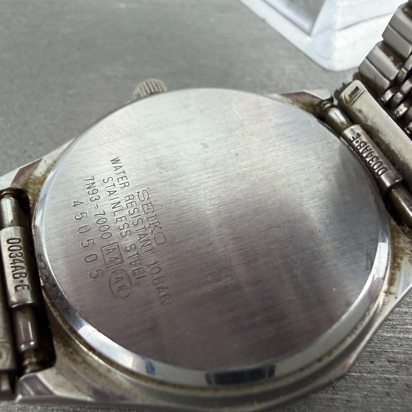 Seiko Spirit Watch Men 35mm Silver Dial Silver Tone Daydate 7N93-7000 New Batt9