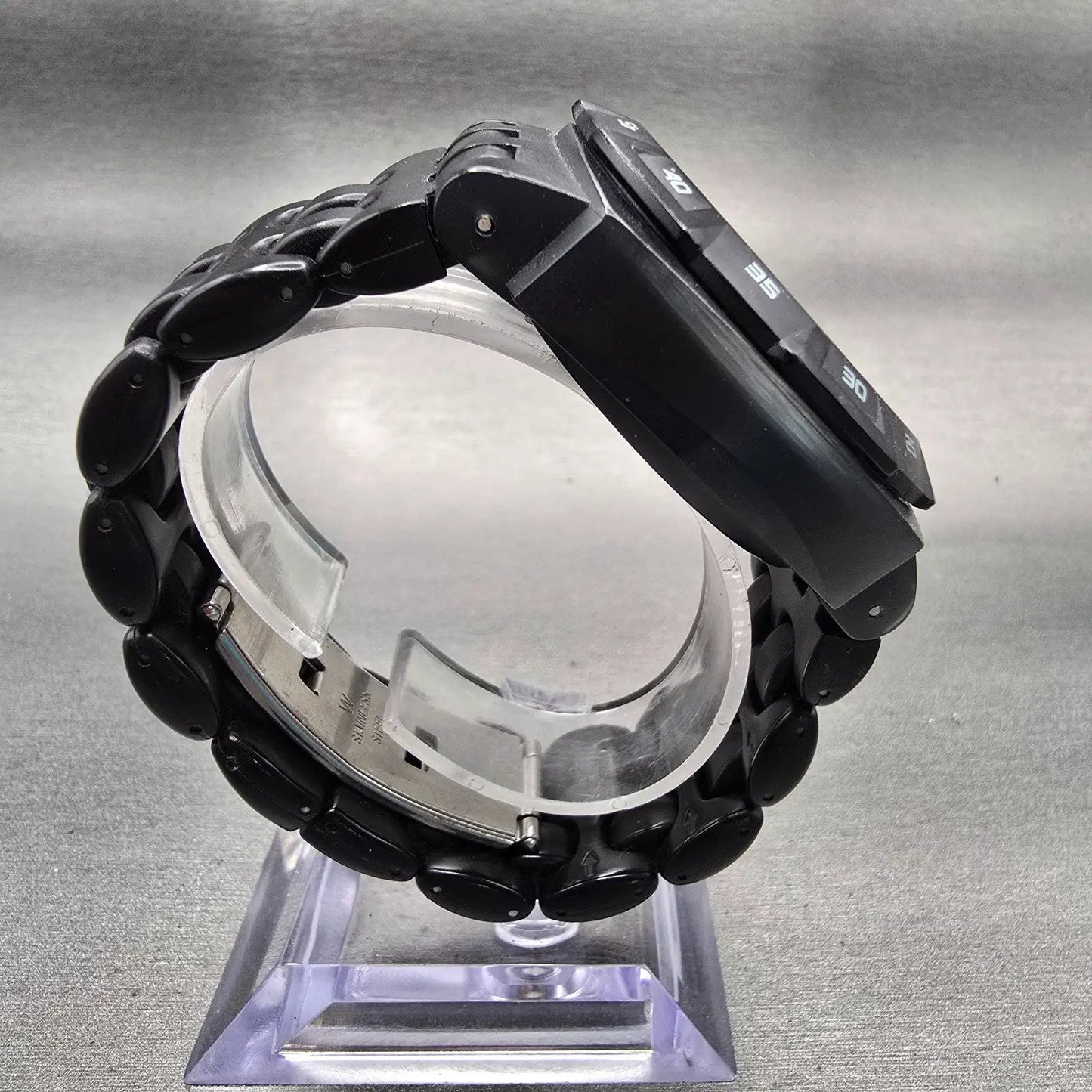 Swatch Follow The Track Chrono Watch Men Black Dial Black Date SUIM401 New Batt8