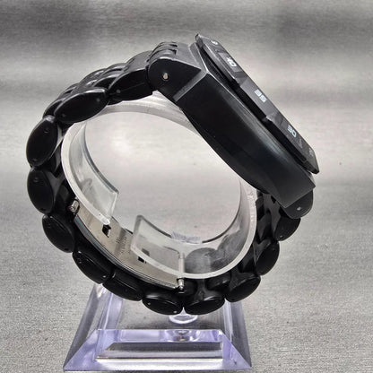 Swatch Follow The Track Chrono Watch Men Black Dial Black Date SUIM401 New Batt8