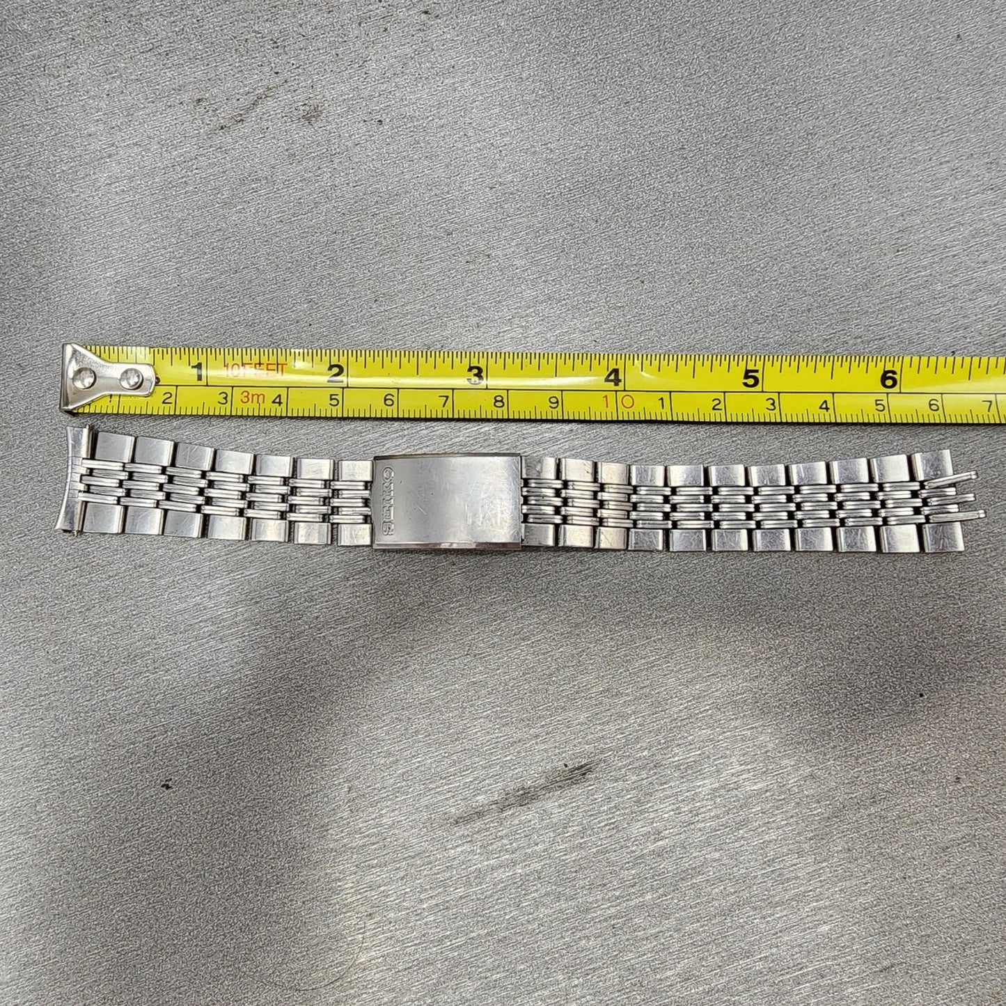 Seiko Bracelet 19mm Stainless Steel Tri Folding Clasp Vintage14