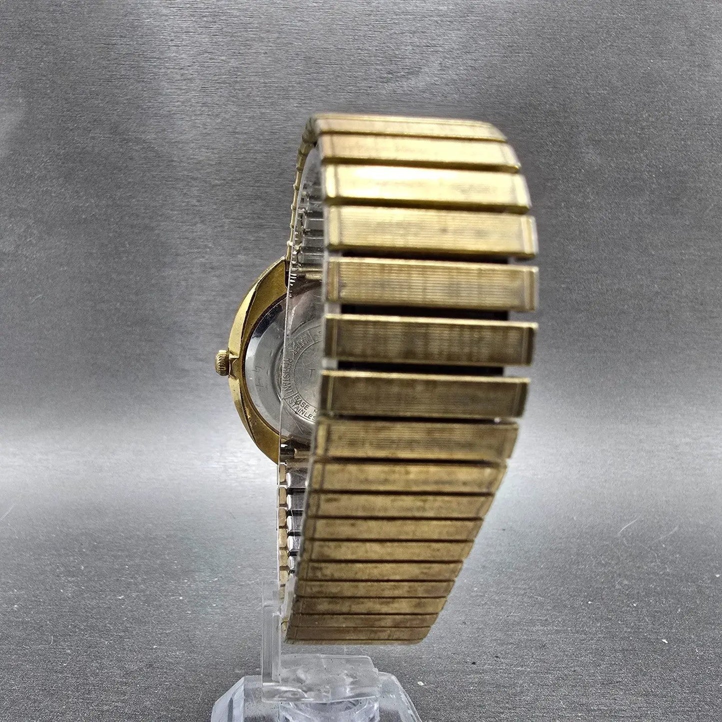 Timex Viscount automatic Watch men 39mm Champagne Dial Gold Tone Daydate Runs7