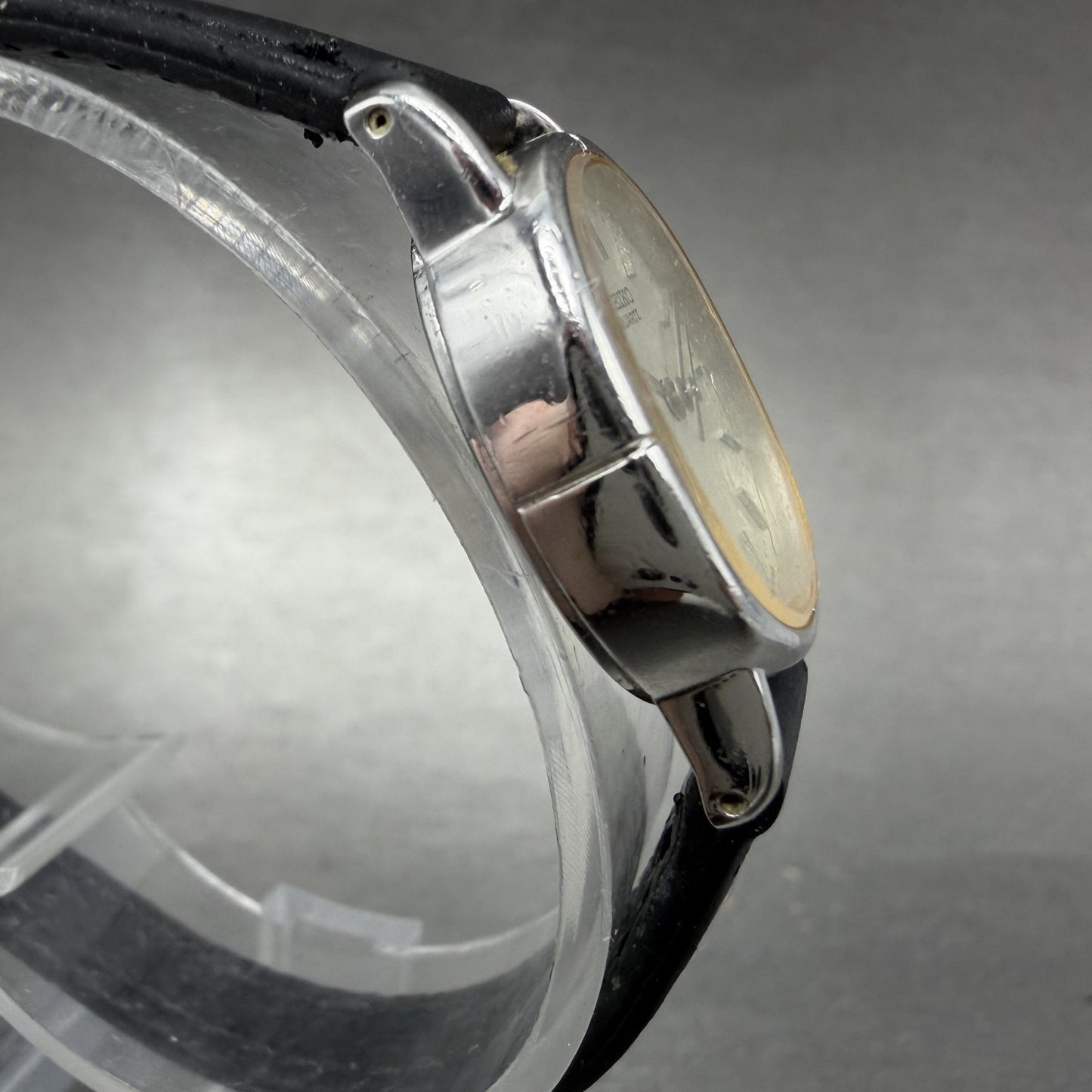 Seiko Watch Women 20mm Silver Dial Silver Tone Oval 3421-5320 New Battery3