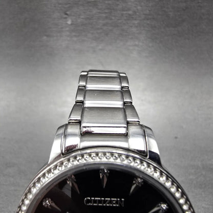 Citizen Eco-Drive Watch Women 36mm Black Dial Silver Tone J830-R010379 Runs4