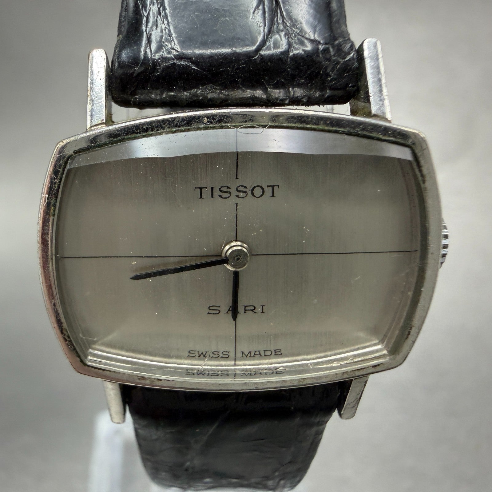 Tissot Sari Watch Women 24mm Silver Dial Silver Tone Rectangle Manual Wind PARTS2