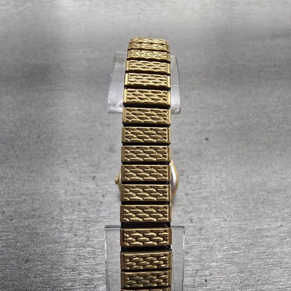 Seiko Watch Women 20mm Gold Dial Gold Tone Round 2C21-0029 New Battery Vintage7