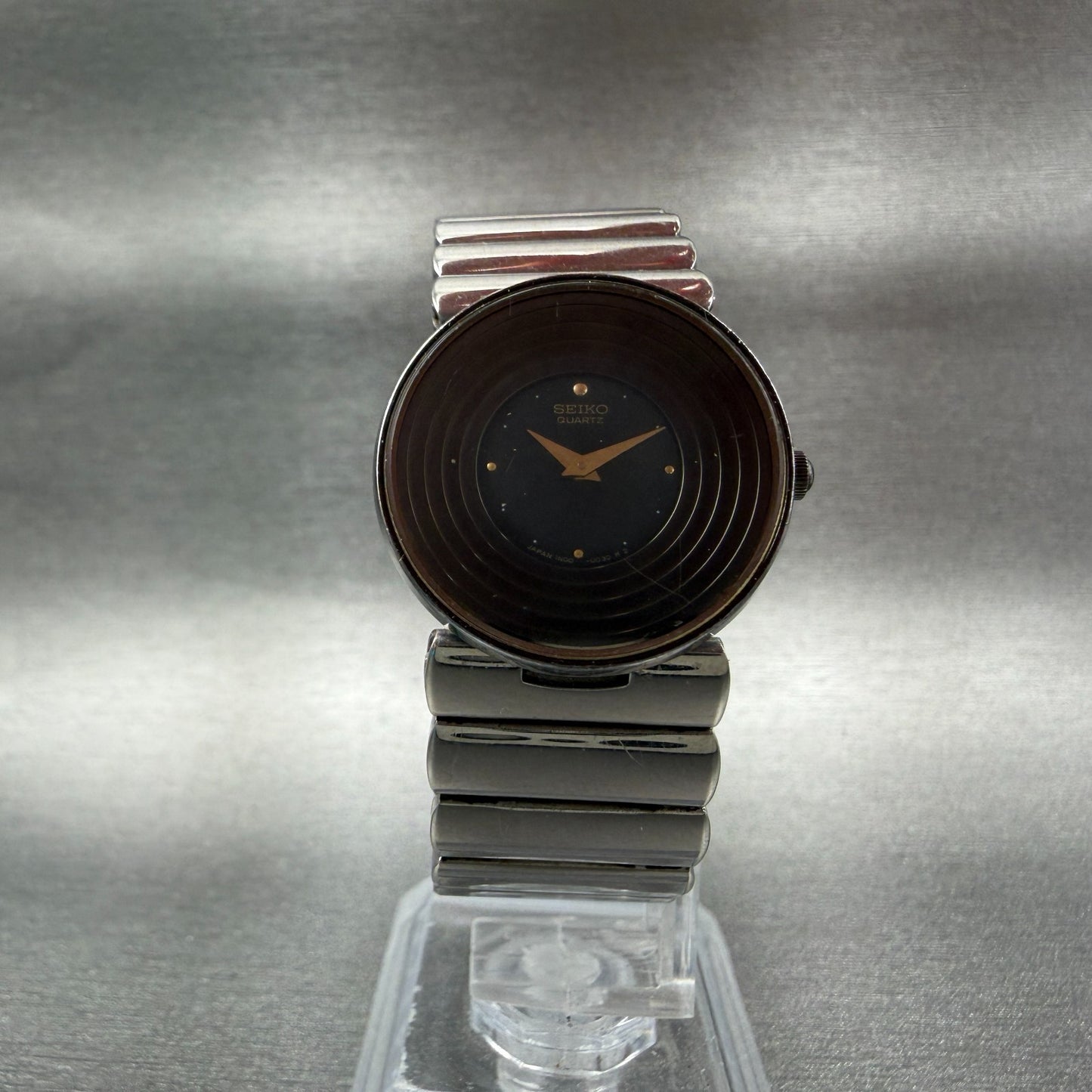 Seiko Watch Women 25mm Black Dial Silver Tone Round 1N00-0B59 New Battery5