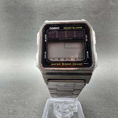 Casio WL-50 Watch Men 32mm Silver Alarm Chronograph Solar Digital PARTS Vintage6